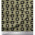 thumbnail image 1 of Soimoi Green Rayon Fabric Square Geometric Decor Fabric Printed Yard 42 Inch Wide, 1 of 3