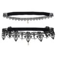 thumbnail image 1 of 2 Pcs Nouvelles Bas en Dentelle pour Mariée Pendentif en Strass Jarretière de Mariage Western, 1 of 7