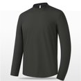 thumbnail image 1 of AherBiu Linen Shirts for Men Long Sleeve Button down Stand Collar Beach Casual Fall Shirt, 1 of 6