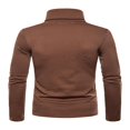 thumbnail image 4 of Chandail à Col Roulé pour Homme, Décontracté, Basique, Coupe Ajustée, Léger, Manches Longues, T-Shirt, Gris Foncé, TTG, 4 of 5