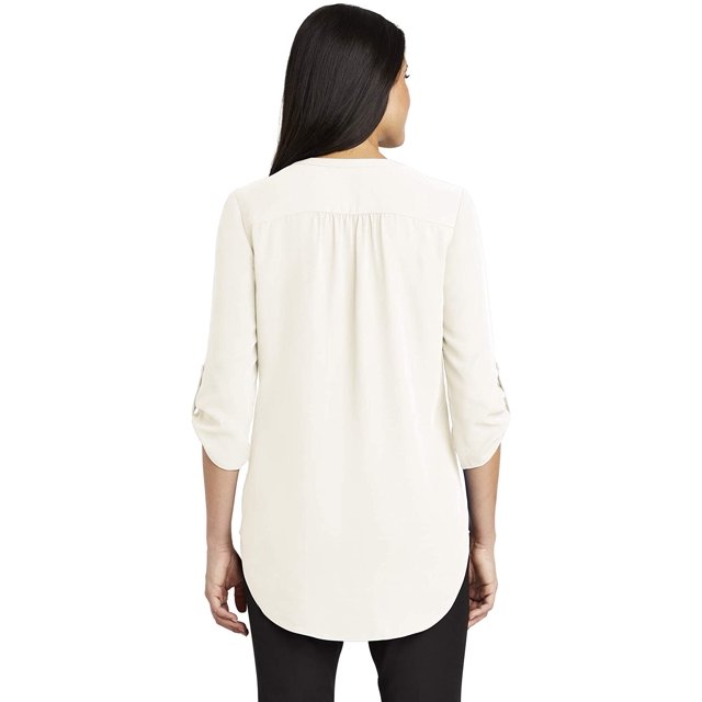 Port Authority Blouse Tunique à Manches 3/4 pour Femmes