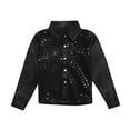 thumbnail image 1 of Kcodviy Enfants Filles Paillettes Scintillantes Primitif Chandail à Manches Longues Garçons Danse Top Boys Long Garçon Tout-Petit Manche Chemise Boutonnée pour Enfants Garçons pour Performance de Danse Jazz, 1 of 7