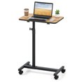 thumbnail image 1 of Giantex Adjustable Tilt Overbed Table, Medical Bedside Bed Table, Hospital Food Tray, Home Laptop Desk, Natural, 1 of 10