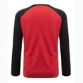 thumbnail image 3 of Birdeem Mens Fashion Casual Color Block Long Sleeve Round Neck Blouse, 3 of 7