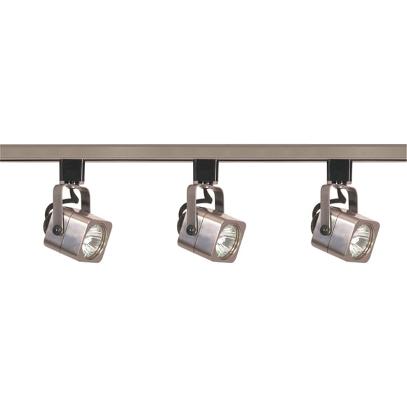 Ciata Square Track Lighting MR16 Bulb, GU10 Base 50 Watts (Brushed Nickel Finish, 3 Light)