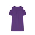 thumbnail image 4 of FAIWAD T-Shirts à Épaules Dénudées d'Été pour Femmes, Manches Courtes, Col Ras du Cou, T-Shirts Unis, Tunique Basique Décontractée, 4 of 6