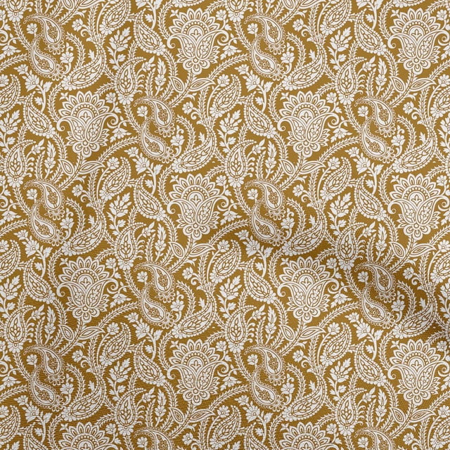 oneOone Viscose Chiffon Dark Olive Green Fabric Asian Block Craft Projects Decor Fabric Printed By The Yard 42 Inch Wide