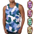 thumbnail image 1 of Aboser Débardeurs Camouflage pour Hommes Performance T-Shirts Sans Manches Mode Course Entraînement Chandail Ample Col Rond Débardeurs Athlétiques Séchage Rapide T-Shirts, 1 of 5
