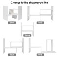 thumbnail image 4 of Hossejoy Wood Adjustable Desktop Storage Organizer Display Shelf Rack, Office Supplies Desk Organizer,White, 4 of 4