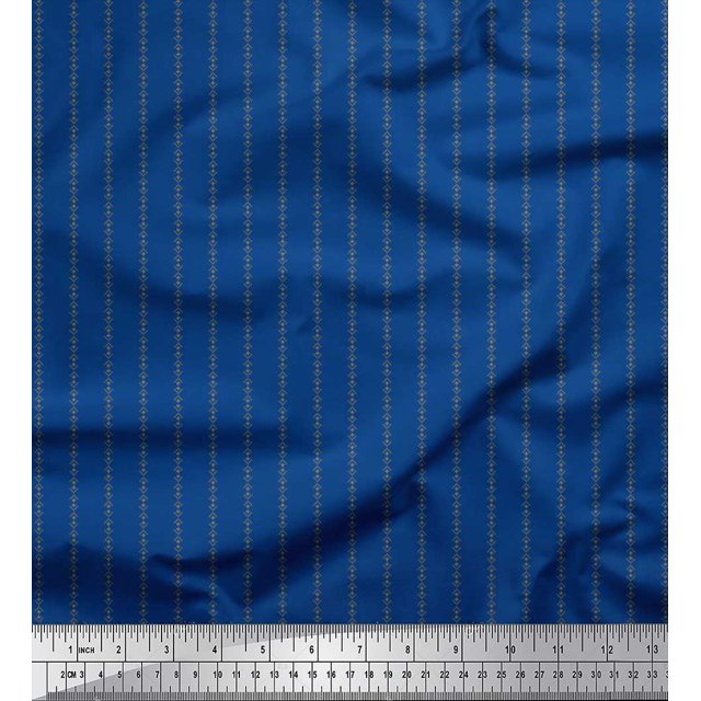 Soimoi Cotton Duck Fabric Square & Plus Sign Shirting Print Fabric by The Yard 42 Inch Wide
