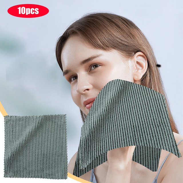 Qocolhg 10 Pcs Cleaning Rags for Housekeeping, Cleaning Cloths Hand Washcloths Hand Towels Washable Machine Washable Reusable Cleaning Wipes Drying and Cloths Absorbent for Kitchen and Office