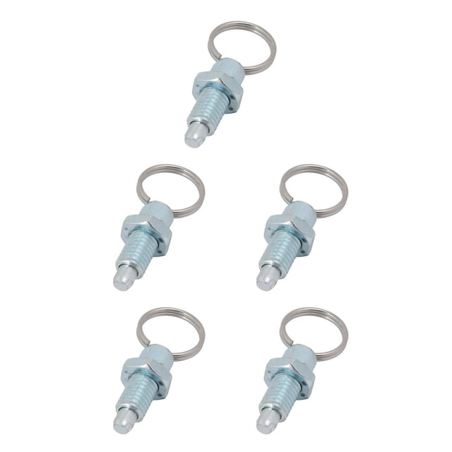 Dalazy Spring Loaded Index Plunger with Convenient Ring Pull Reliable Locking Mechanism M16-10 Galvanized Steel 5Set