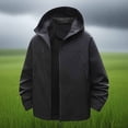 thumbnail image 4 of Yuyuzo Womens Rain Jacket Waterproof Lightweight Windbreaker Jacket Plus Size Raincoat with Pockets, 4 of 7