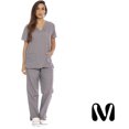 thumbnail image 3 of Women's Scrub Sets Six Pocket Medical Scrubs (V-Neck with Cargo Pant), 3 of 5