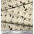 thumbnail image 3 of Soimoi Rayon Fabric Curve Diamond,Leaves & Floral Artistic Print Fabric by Yard 56 Inch Wide, 3 of 3