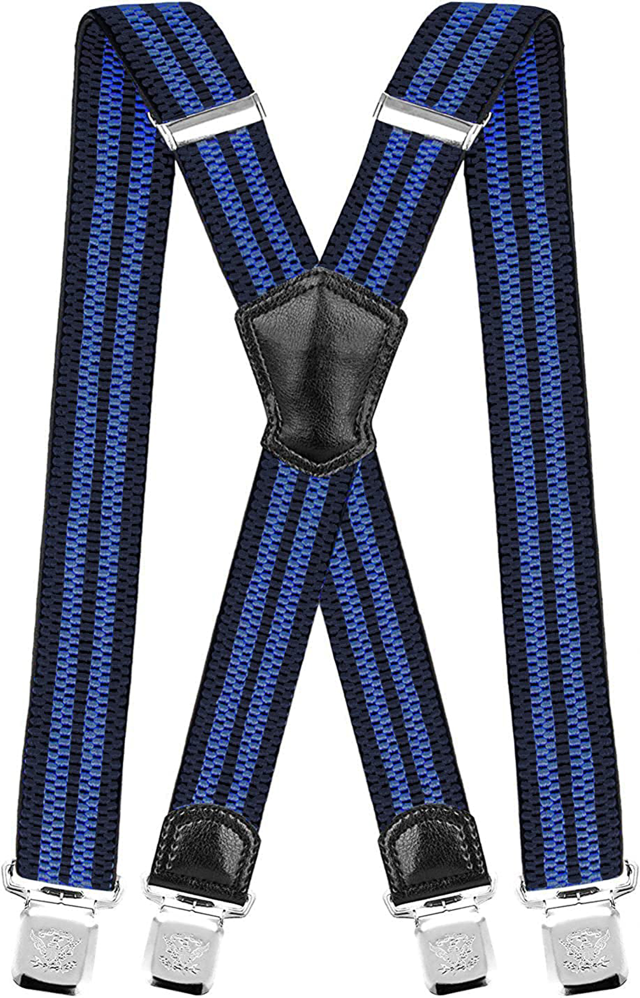 Little Hand Men Elastic Suspenders with Clips Strong Metal Adjustable X-Back