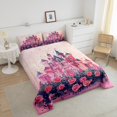 thumbnail image 3 of YST Fairy Tales 7-Piece Comforter Set, King, Dreamy Castle, Cute Princess, Colorful Butterflies, Rainbow Pattern, 3 of 6