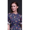 thumbnail image 2 of Bimba Rayon Leaves & Clematis Floral Printed Womens Long MaxiDressGown With Side Slit-XSmall, 2 of 6