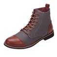 thumbnail image 2 of Pointed Toe Men's New Casual Lace-up Mid Calf Men's Boots, 2 of 6