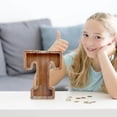 thumbnail image 3 of LSLJS Wooden English Letter Saving Can Transparent Glass Saving Can, Piggy Bank, 3 of 6