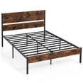 thumbnail image 2 of Costway Full Size Bed Frame with Wooden Headboard Under-Bed Storage No Box Spring Needed, 2 of 10