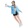 thumbnail image 1 of Wweixi Figurine Diorama 1/87 Personnages en Résine Train Disposition Fille Bleu 1Ensemble, 1 of 6