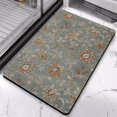 thumbnail image 5 of 20x32 Inch Green Floral Accent Rug - Modern Washable, Non-Slip Carpet for Bedroom, Bathroom, Entryway and Laundry Room - Distressed Small Area Rug, 5 of 5