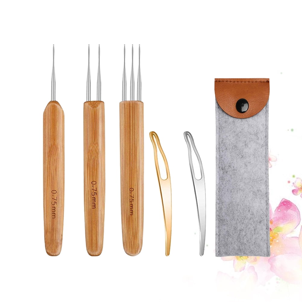 Aiguilles à Tricoter pour Dreadlocks 0.75mm Ensemble d'Outils de Crochet à une Extrémité