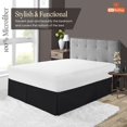 thumbnail image 3 of SGI Bedding 12 Inch Pleated Bed Skirt | Microfiber Bed Skirt | Fade Resistant, Wrinkle Free, Anti-static, Decorative, Extra Storage Space, Clutter-Free | California King, Black, 3 of 5