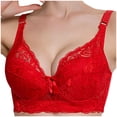 thumbnail image 1 of Saving Clearance 2025！Womens Plus Size Bras,,Woman's Solid Color Front Buckle Elastic Style Medium Sized Bra Without Steel Rim, 1 of 2