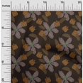 thumbnail image 2 of oneOone Cotton Flex Brown Fabric Floral Retro Sewing Craft Projects Fabric Prints By Yard 40 Inch Wide, 2 of 5