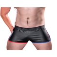 thumbnail image 1 of Men PU Shorts Slim Fit PU Leather Male Temptation Shorts, 1 of 5