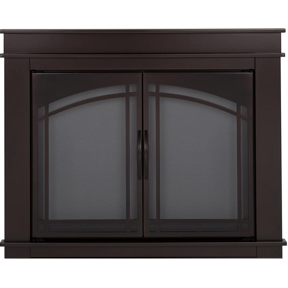 Pleasant Hearth FN-5701 Fenwick Glass Firescreen Oil Rubbed Bronze - Medium