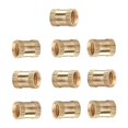 thumbnail image 5 of Wekity Écrous Moletés Filetage Femelle M6x10mm, 100 Pcs OD Laiton Fileté Insert Écrous d'Injection Joint Soudé Hydraulique Kit Assortiment pour Impression 3D Moulage par Injection-0621, 5 of 5