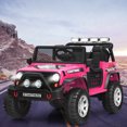 thumbnail image 3 of Patiojoy Kids Ride on Truck 12V Electric Truck w/Remote Control Battery Powered Ride on Toy Car Pink, 3 of 6