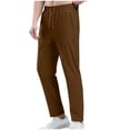 thumbnail image 2 of EOYWHK Pantalon Homme Séchage Rapide Extensible Taille Élastique Pantalon de Costume Protection Solaire Respirant Jambe Droite Randonnée Course Pêche Liquidation, 2 of 6