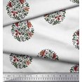 thumbnail image 3 of Soimoi Silk Fabric Leaves & Floral Block Decor Fabric Printed Yard 42 Inch Wide, 3 of 3