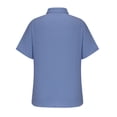 thumbnail image 4 of cfhntfmh Mens Button down Shirts Solid Summer Beach Vacation Tops Cotton Linen Short Sleeve Shirts, 4 of 4