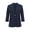 Navy, variant on AherBiu Plus Size Blazer for Women 3/4 Sleeve Cotton Linen Lightweight Fall Casual Jacket Open Front Cardigan