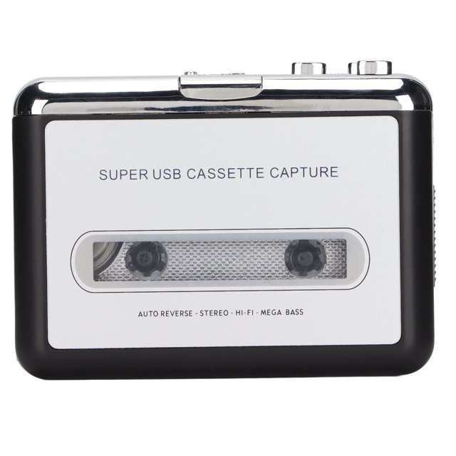 USB Tape To MP3 Converter, Guide CD Portable Cassette Player Lightweight Clear Sound with Earphone for Laptop for CD for PC