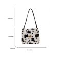 thumbnail image 5 of Women's Winter Plush Simple Large Pocket Shoulder Bag, Leopard Print Fashionable Handbag, 5 of 5