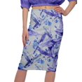 thumbnail image 4 of Moomaya Jupe Imprimée Longueur Genou pour Femmes Grande Taille Jupe en Poly Spandex, 4 of 6
