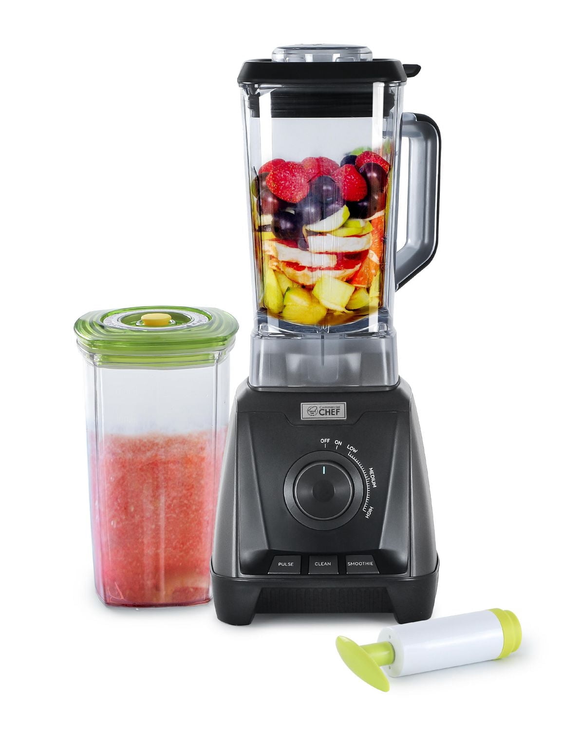 COMMERCIAL CHEF 1200 Watt High Power Blender, 50.7 oz, Black