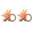 thumbnail image 3 of 2 Pcs Anneau de Serviette Innovant Décoratif Simulation Fleur Porte-Serviette pour Mariage Anniversaire Feuille Coton, 3 of 14