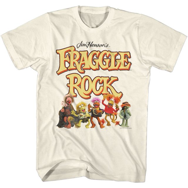Fraggle Rock Fraggies et Logo T-Shirt Naturel pour Adulte