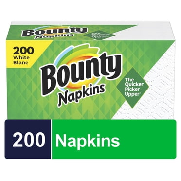 Bounty Paper Napkins, White, 200 Napkins