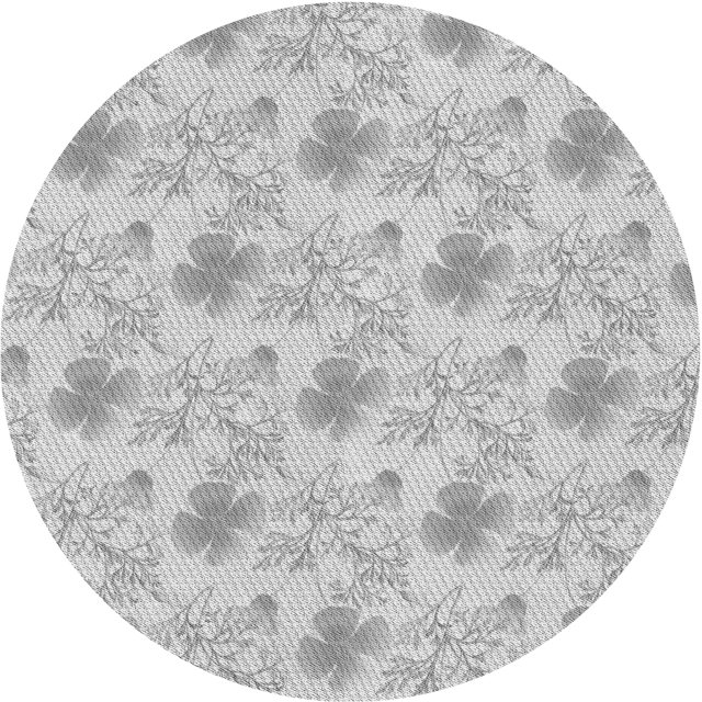 Ahgly Tapis Rond Lavable en Machine Intérieur Transitionnel Gris Canon, 8 Pieds Rond
