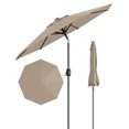 thumbnail image 1 of Parasol de Patio Extérieur 9 Pi avec Manivelle, Évent Coupe-Vent à Double Couche et Inclinaison à Bouton-Poussoir, Protection UV, Imperméable, Conception Robuste à 8 Baleines pour Terrasse, Piscine, Jardin, 1 of 7