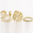thumbnail image 1 of ziyahi 3pcs Hollow Cut Leaves Knuckle Midi Finger joint Set Rings For Women, 1 of 2