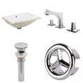 thumbnail image 1 of 18.25-in. W CUPC Rectangle Bathroom Undermount Sink Set In White - Chrome Hardware - Overflow Drain Incl. AI-25963, 1 of 9